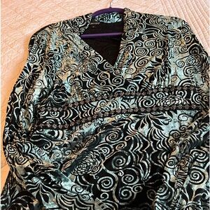 Karen Kane green velvet top